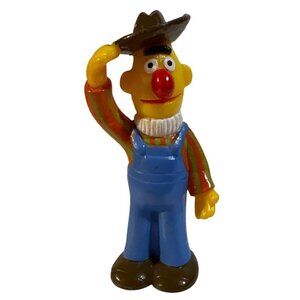 Farmer Bert Figurine In Overalls & Cowboy Hat 3" JHP Cake Topper
